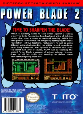 Power Blade 2 (USA) box cover back